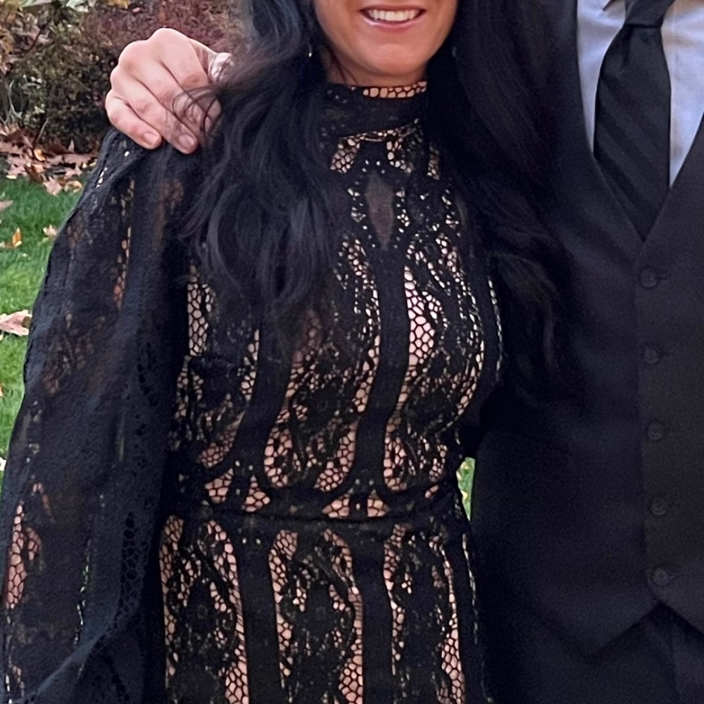 Black Lace Cocktail dress- S - Picture 3 of 3